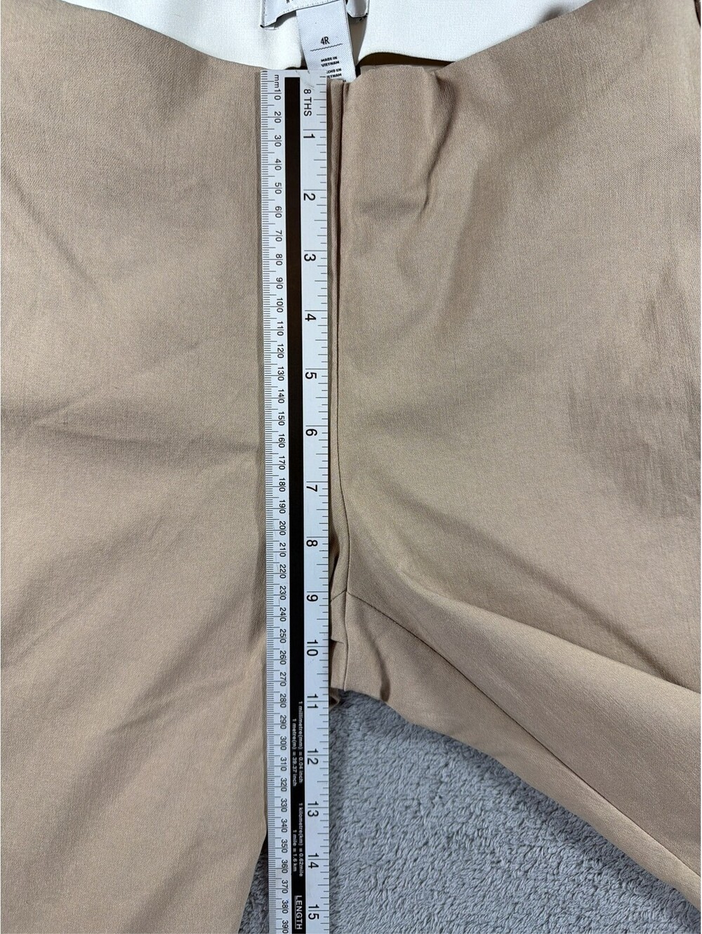 White House Black Market Women's Beige Dress Pants Size 4R - Picture 7 of 15